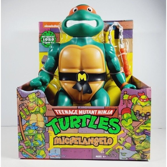 NIB 2022 Teenage Mutant Ninja Turtles Michelangelo 1989 Reissue Giant Figure 12" - Picture 1 of 7